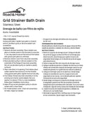 Grid Strainer Bath Drain